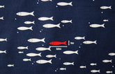 動物海魚海底圖案布料,可愛,兒童,縫紉,被子,韓國製造,Half Yard